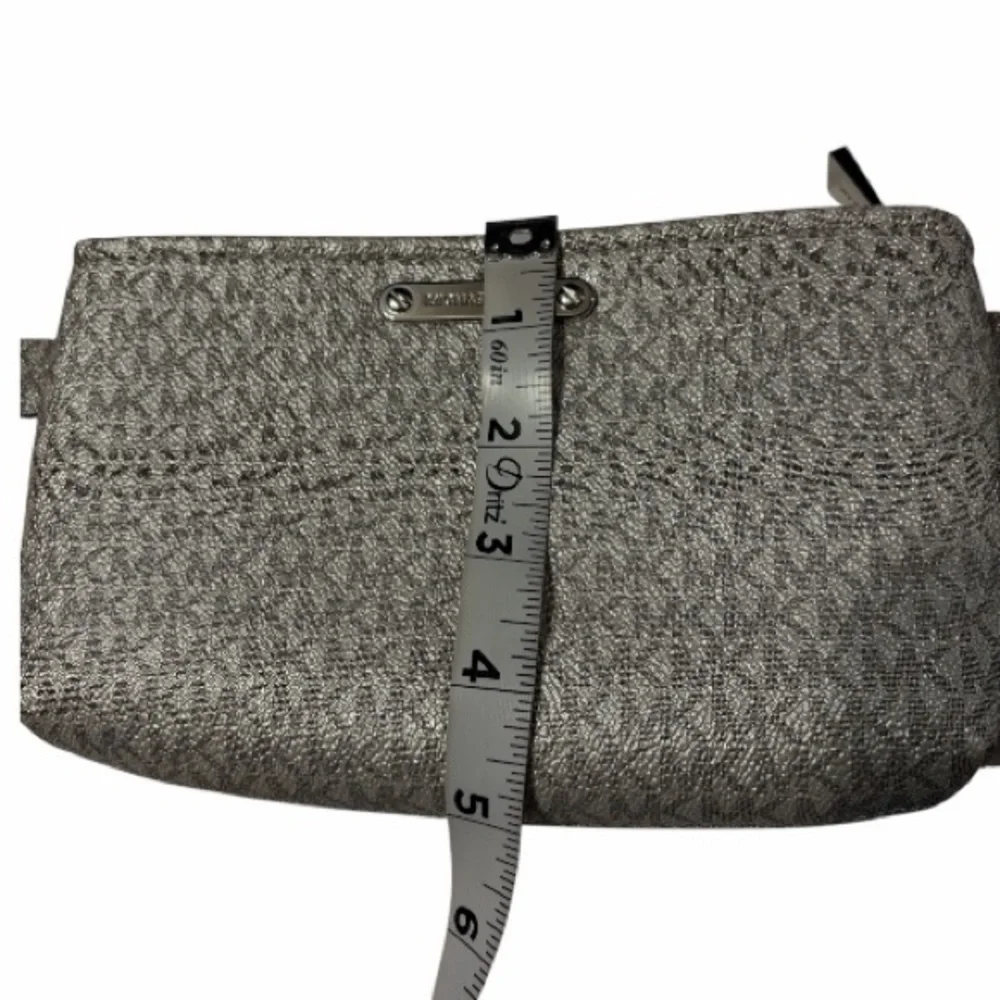 Michael Kors Silver Signature Logo Belt Bag Fanny Pack